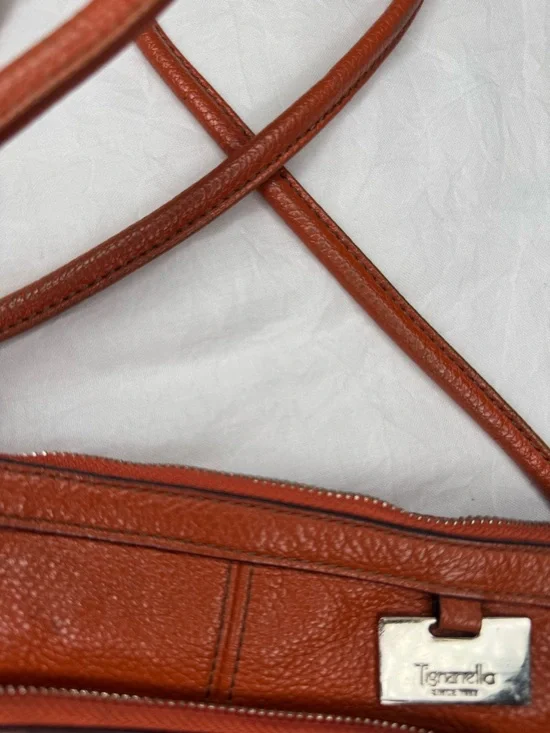 Tignanello Orange Pebbled Leather Crossbody Bag - Picture 9 of 12